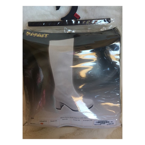 white go go boots in store